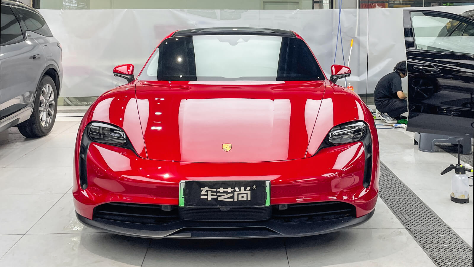 保時捷Taycan施工威固V3隱形車衣汽車貼膜案例