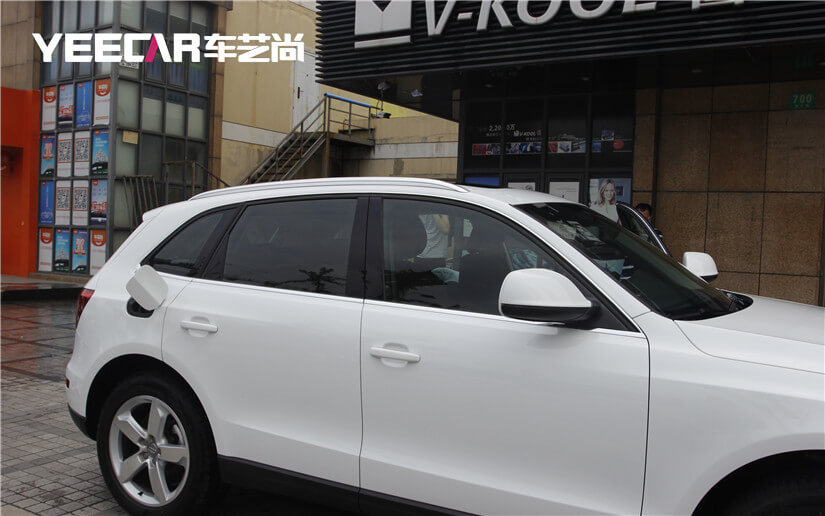 奧迪Q5側(cè)后擋K28貼膜施工后效果展示