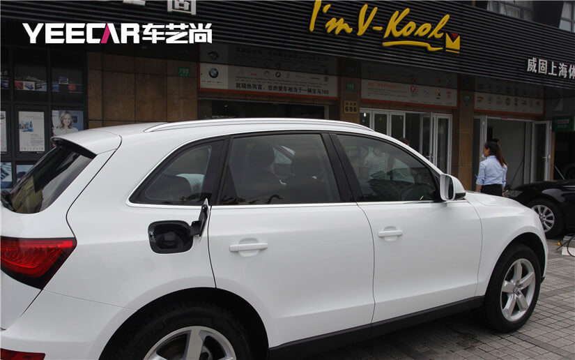奧迪Q5前檔V70+側(cè)后擋K28貼膜施工后效果展示
