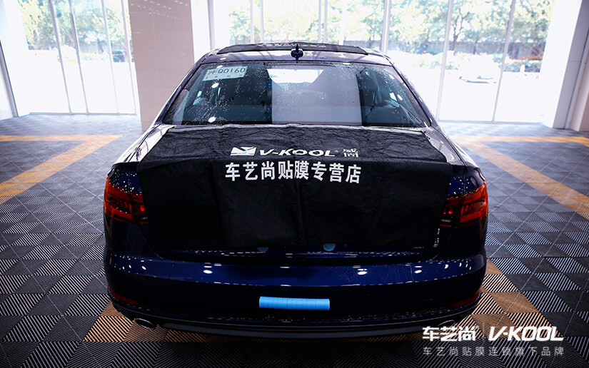 威固隔熱膜施工案例-奧迪（藍(lán)色）專業(yè)汽車貼膜