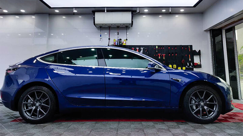 特斯拉Model3選擇車(chē)藝尚貼威固玻璃膜
