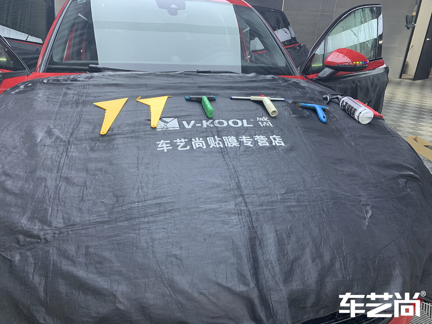 保時捷卡宴裝貼威固V70+V40，施工流程展示（圖五）