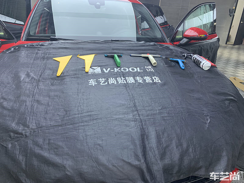 保時捷卡宴施工威固隔熱膜案例圖片七