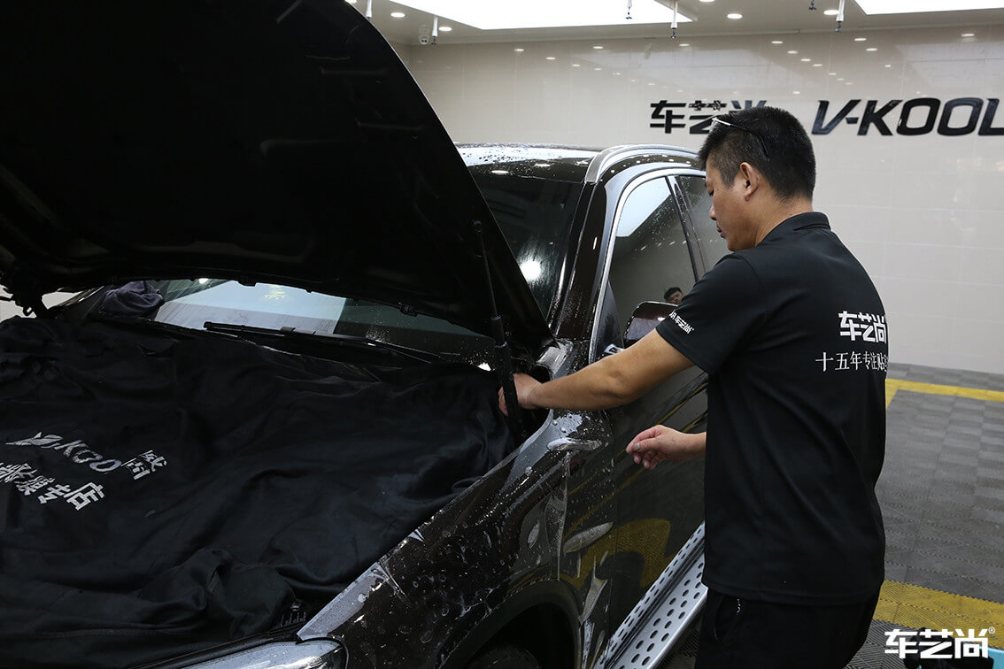 奔馳 GLC300施工威固隱形車(chē)衣案例流程展示（7）