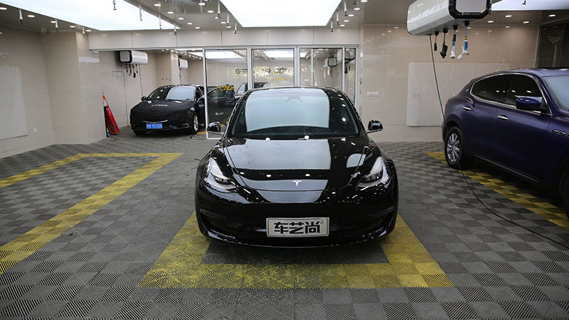 特斯拉Model 3施工威固漆面保護(hù)膜案例