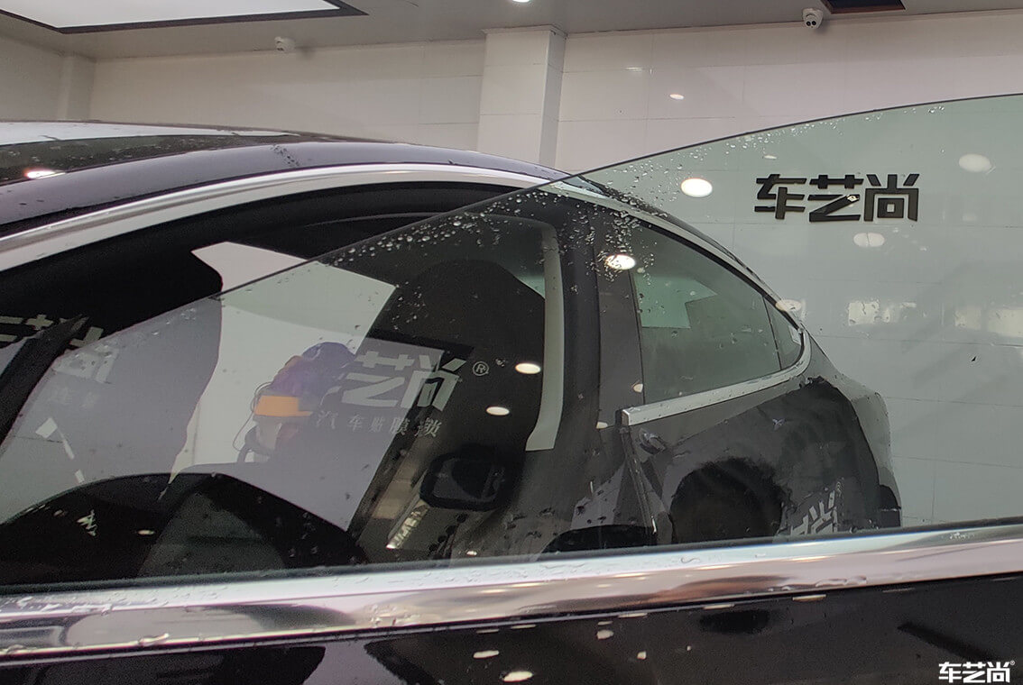 特斯拉Model 3施工威固隔熱膜，多重保護（6）