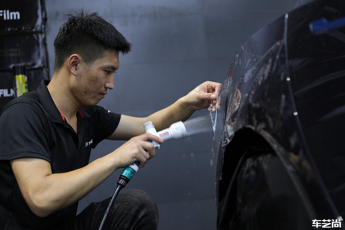 特斯拉Model 3施工威固漆面保護(hù)膜案例展示（9）