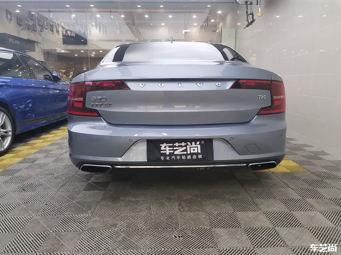 車藝尚莘莊店施工沃爾沃S90，水晶鍍膜流程展示（14）