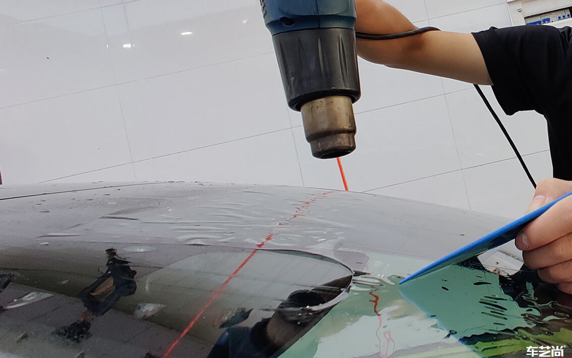 特斯拉Model 3施工威固隔熱膜，多重保護（9）