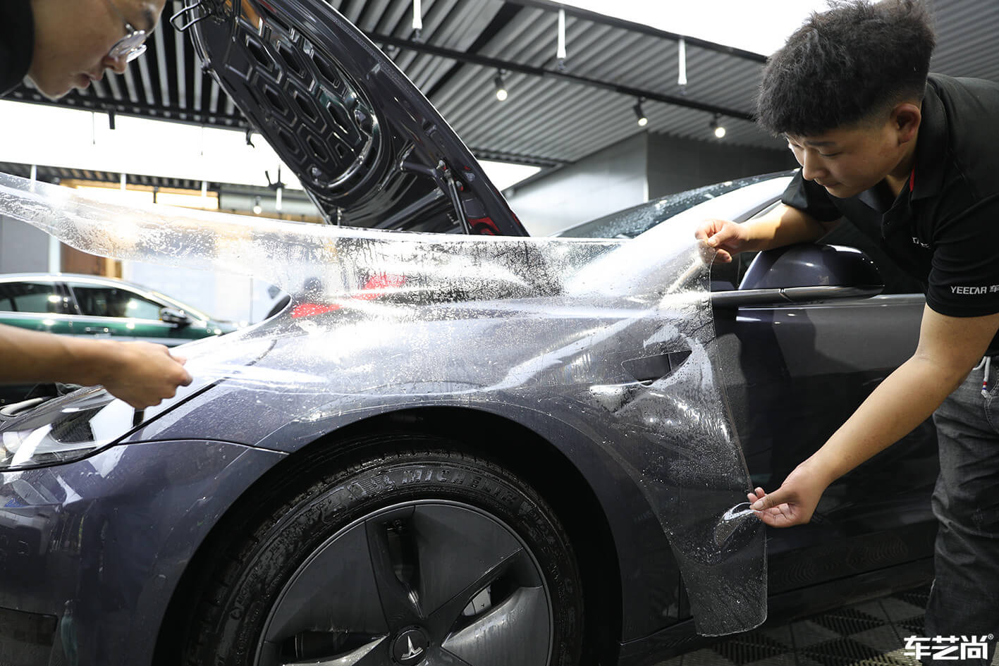 特斯拉Model 3施工威固漆面保護(hù)膜案例展示（13）