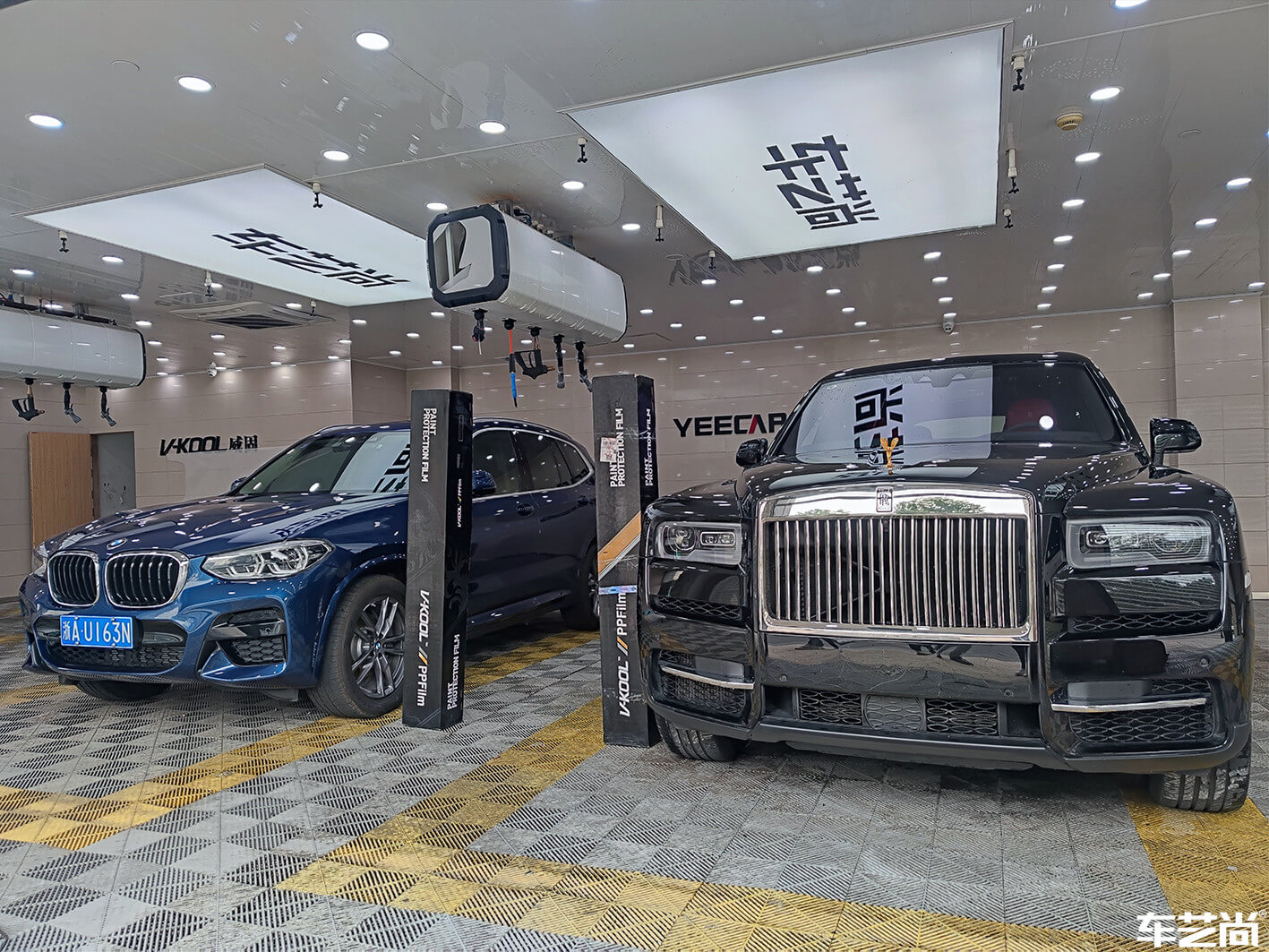 勞斯萊斯庫里南在車藝尚杭州旗艦店施工流程展示（16）