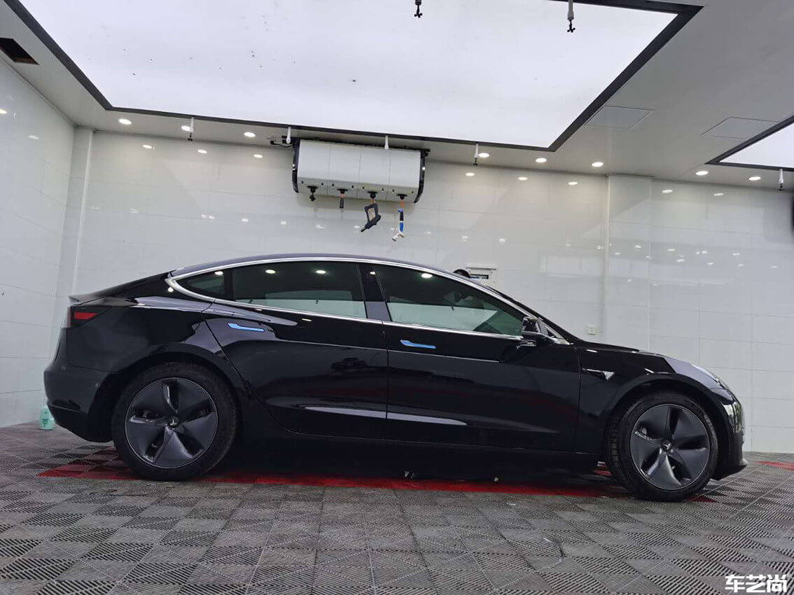 特斯拉Model 3施工威固隔熱膜，多重保護（16）