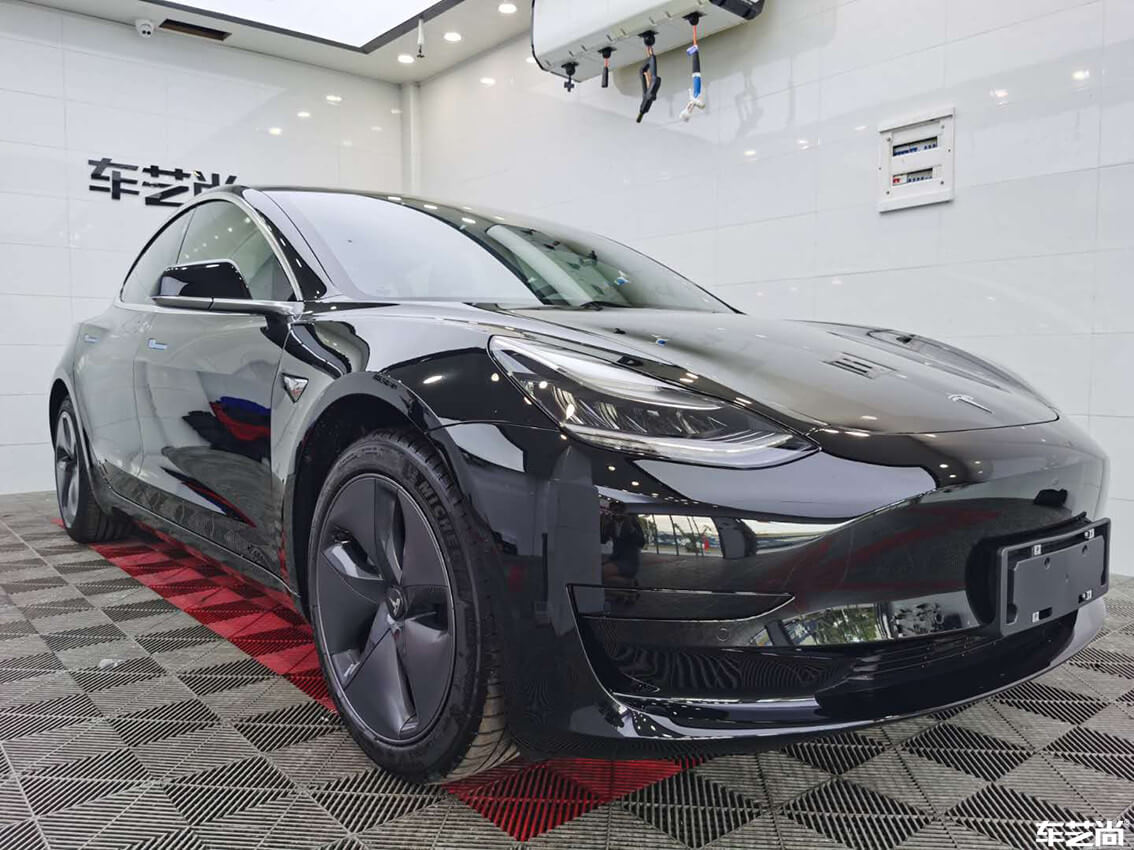 特斯拉Model 3施工威固隔熱膜，多重保護（13）