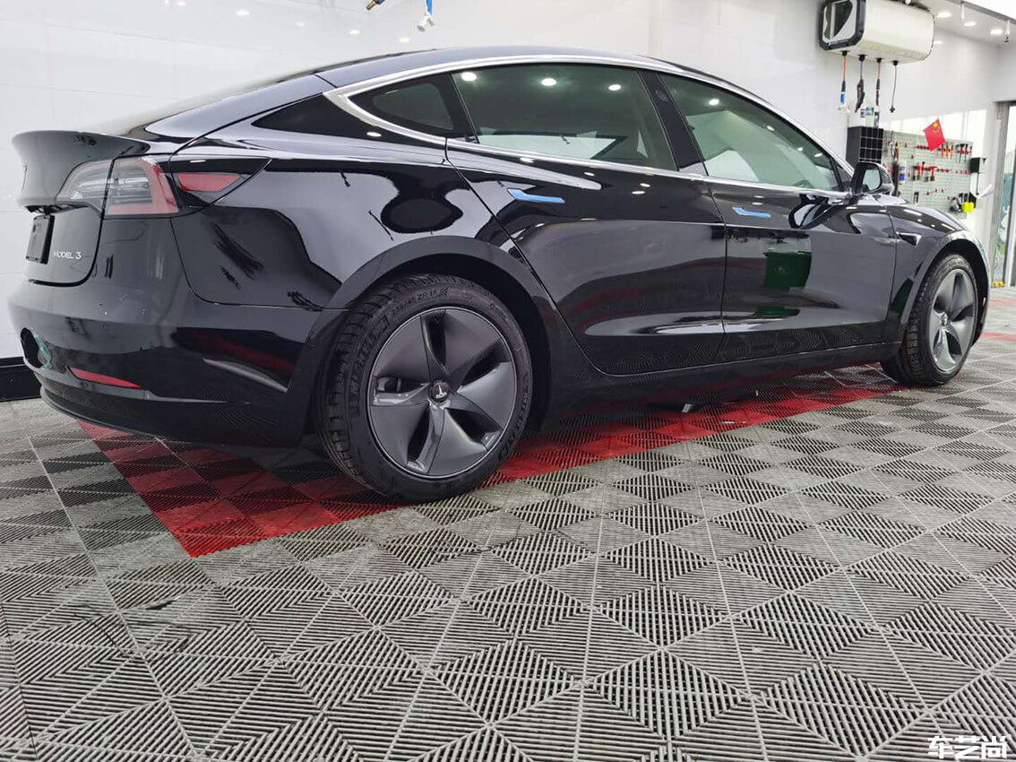 特斯拉Model 3施工威固隔熱膜，多重保護（15）