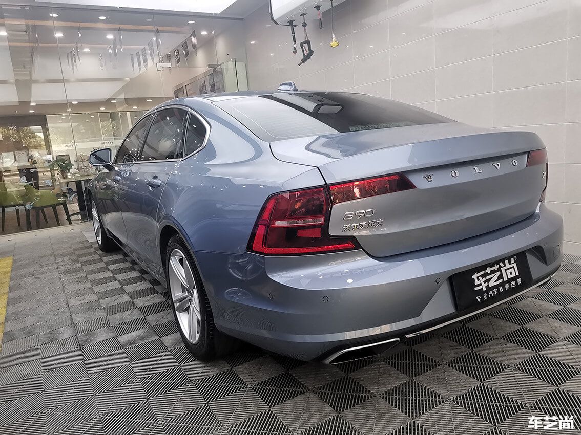 車藝尚莘莊店施工沃爾沃S90，水晶鍍膜流程展示（13）