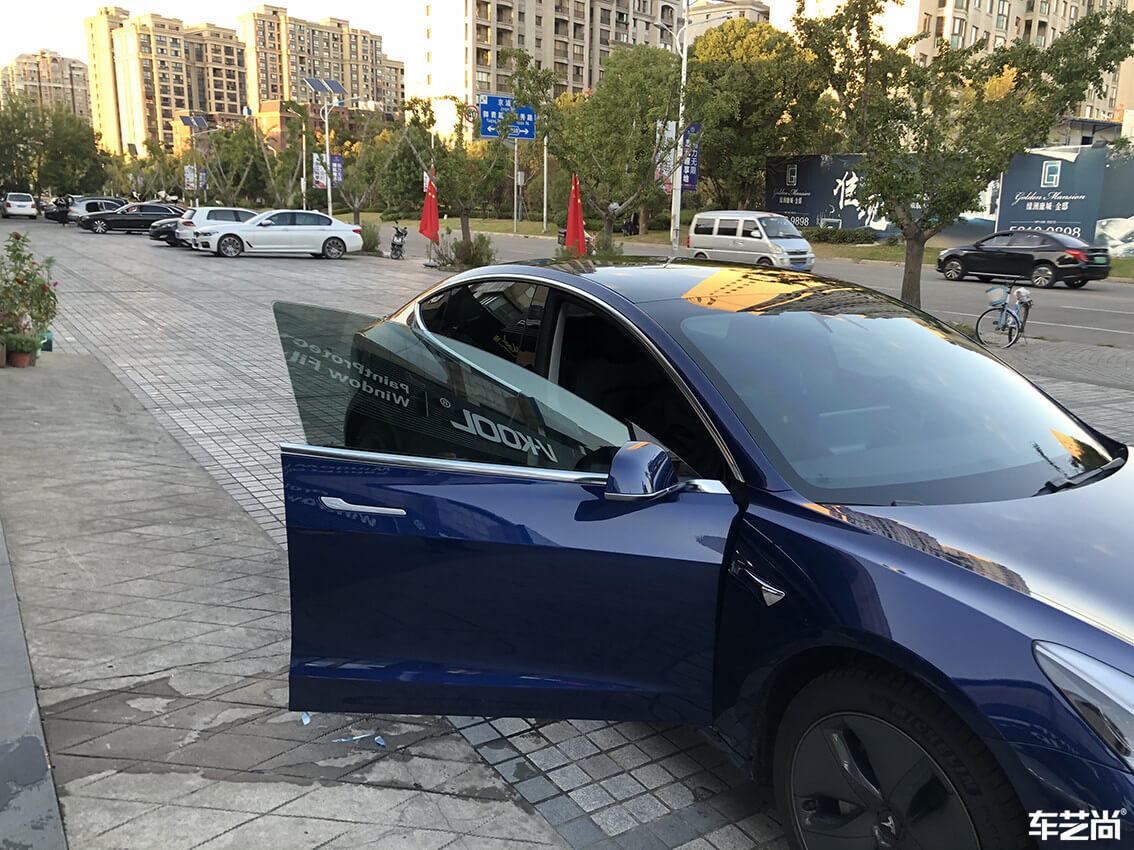 特斯拉Model 3施工威固隔熱膜案例分享（13）