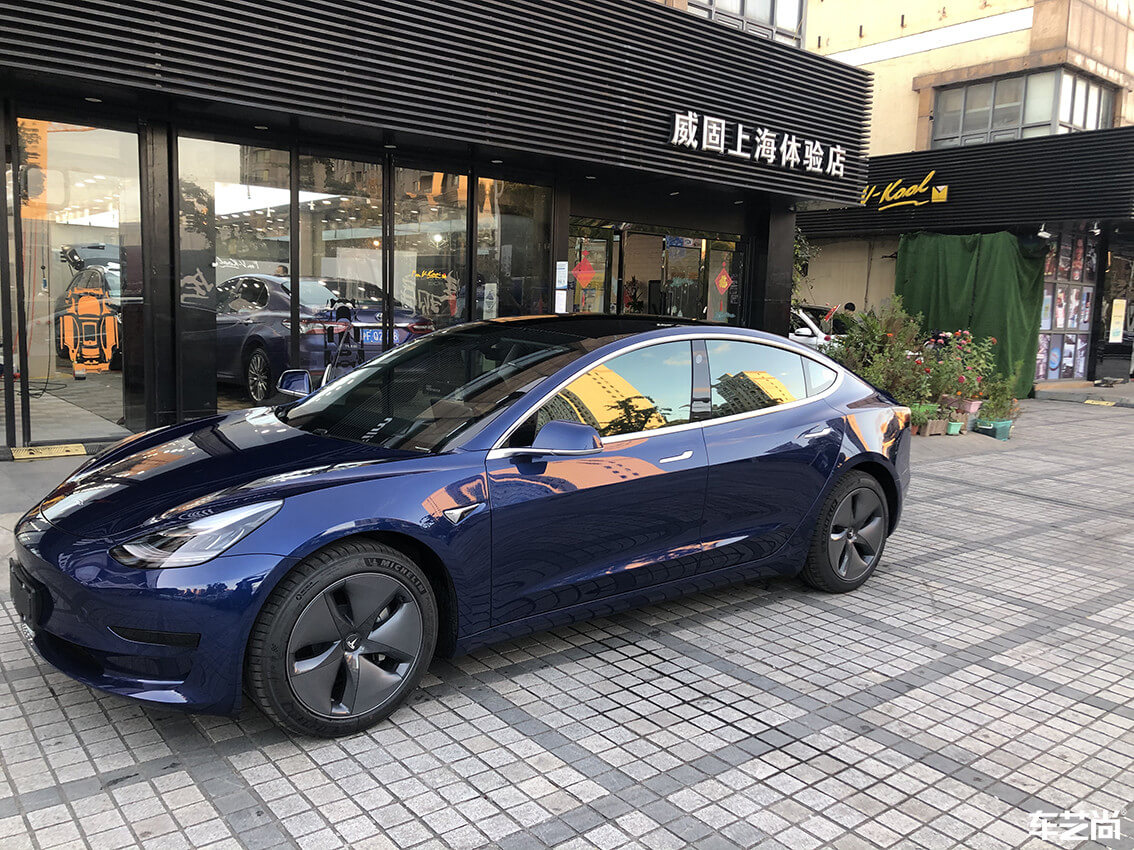 特斯拉Model 3施工威固隔熱膜案例分享（15）