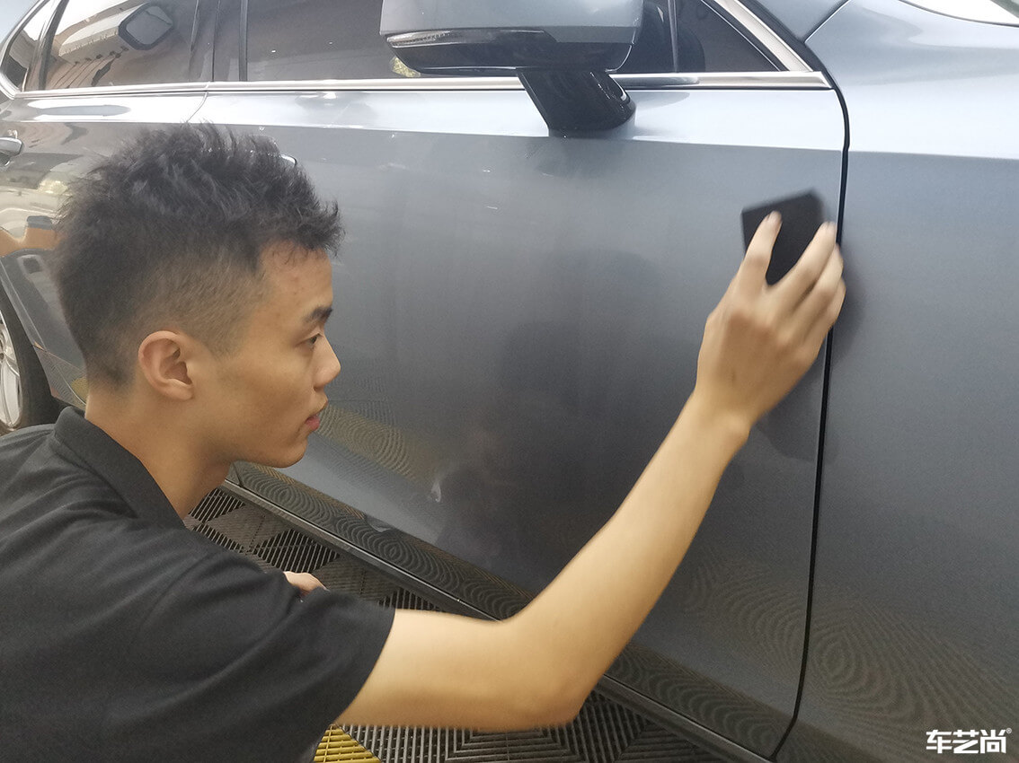 車藝尚莘莊店施工沃爾沃S90，水晶鍍膜流程展示（3）