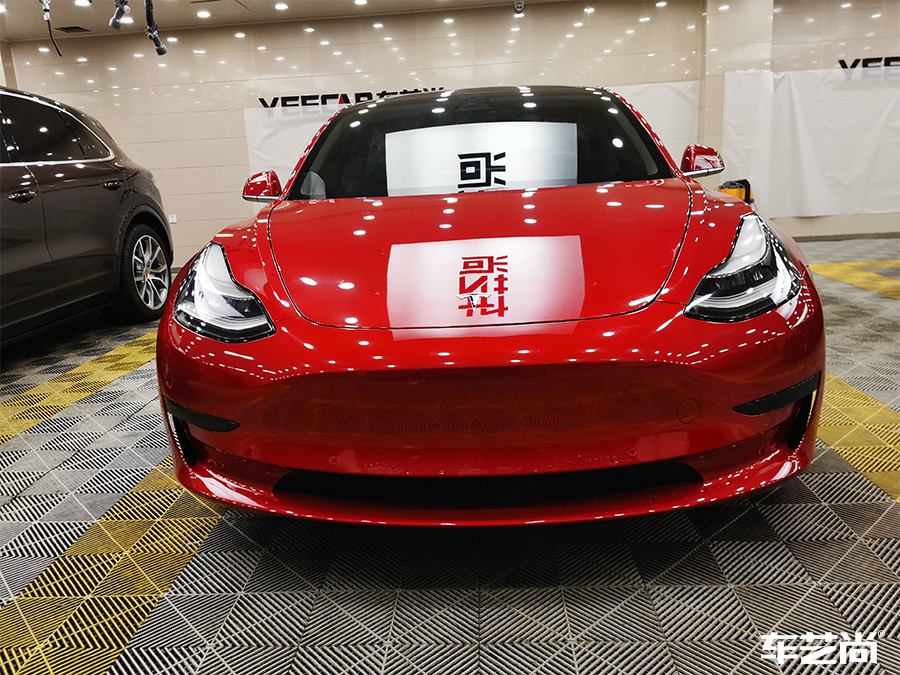 特斯拉Model 3施工威固隔熱膜案例流程展示（12）