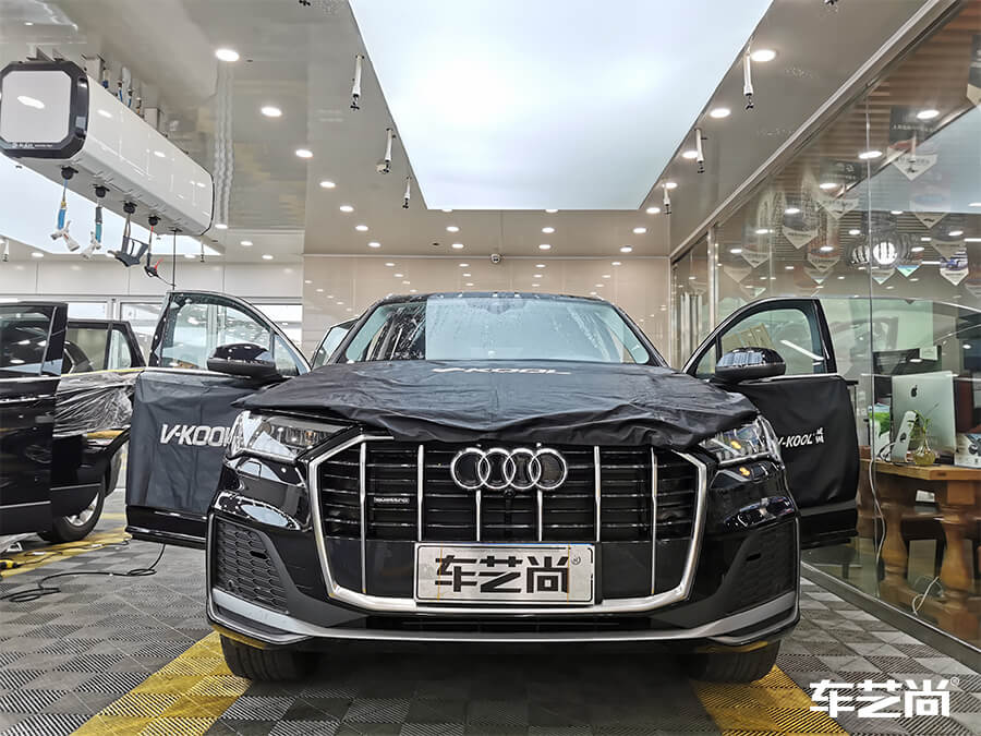 奧迪Q7裝貼威固隔熱膜，施工流程展示（3）