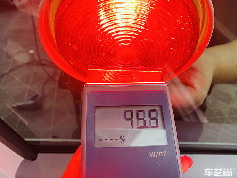 歐拉施工威固V-KOOL隔熱膜效果展示（圖一 施工后測(cè)試）