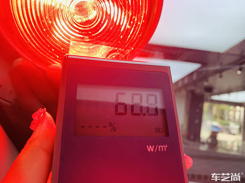 歐拉施工威固V-KOOL隔熱膜效果展示（圖二 施工后測(cè)試）