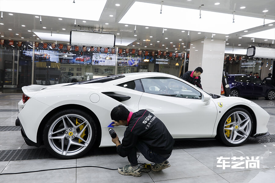 當家跑車法拉利 選擇車藝尚裝貼威固隱形車衣（8）