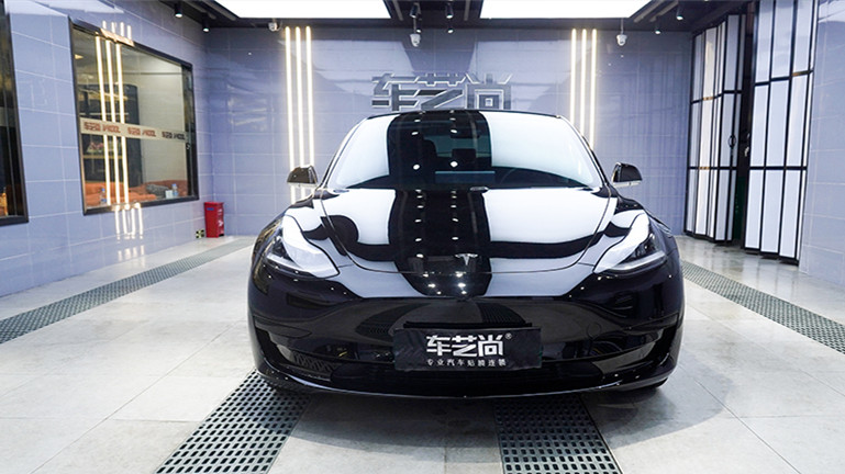 特斯拉Model 3選擇車藝尚施工威固隔熱膜施工案例