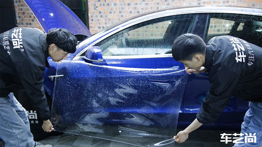 特斯拉Model 3選擇車藝尚，施工隱形車衣案例分享（6）