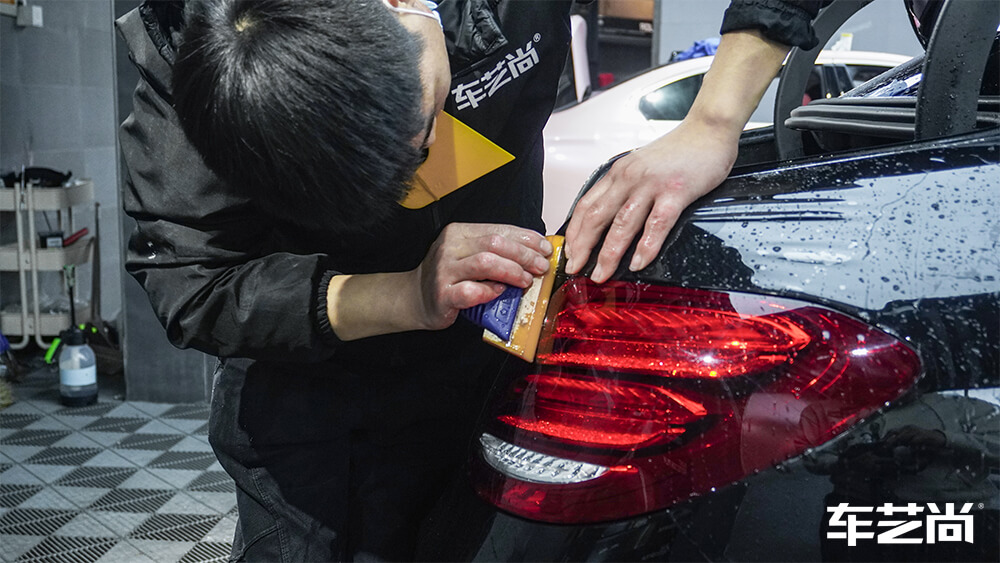 奔馳 E300L施工威固隱形車(chē)衣案例流程展示（5）