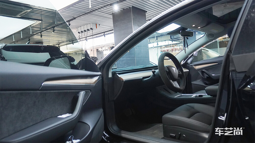 特斯拉Model 3施工威固隔熱膜案例分享（6）