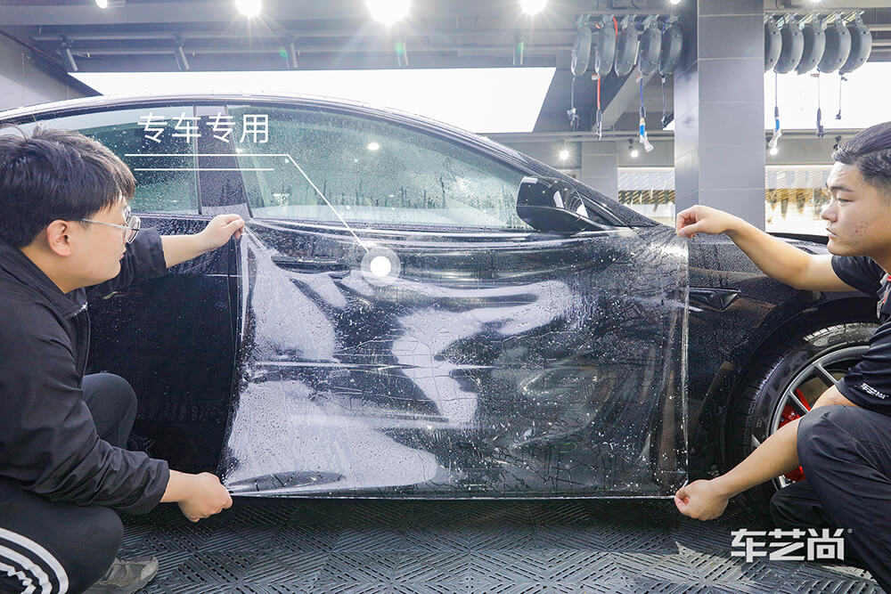 特斯拉Model 3施工威固漆面保護膜過程展示（二）