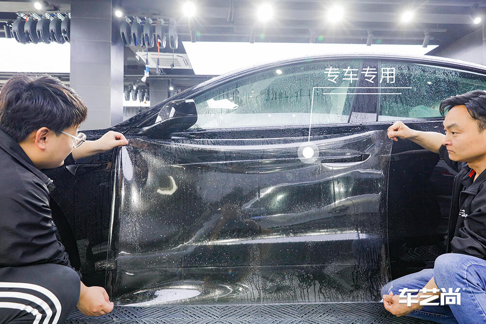 特斯拉Model 3施工威固漆面保護膜過程展示（四）