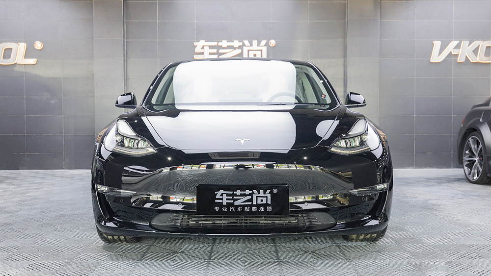 特斯拉Model 3施工威固漆面保護膜過程及效果展示