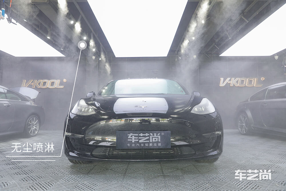 特斯拉Model 3施工威固漆面保護膜過程展示（一）
