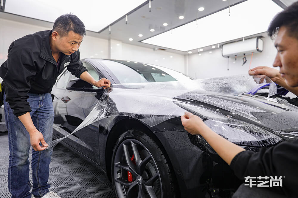特斯拉Model 3施工威固漆面保護膜過程展示（六）