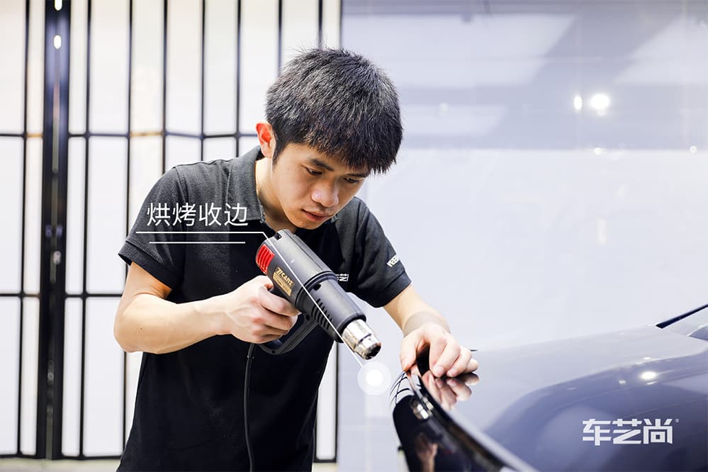 寶馬3系藍色施工威固漆面保護膜過程及效果展示（圖十二）