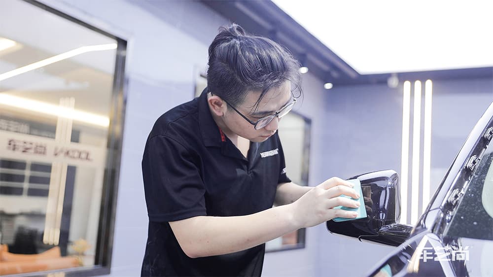 寶馬X3深藍(lán)色施工威固漆面保護(hù)膜流程及效果展示（圖二五）