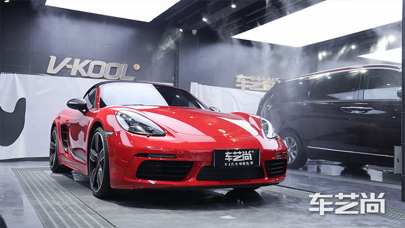 保時捷718貼車衣后效果