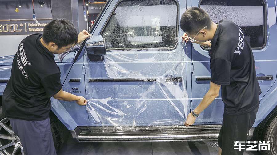 奔馳g63瓷器藍(lán)施工威固隱形車衣案例（圖10）