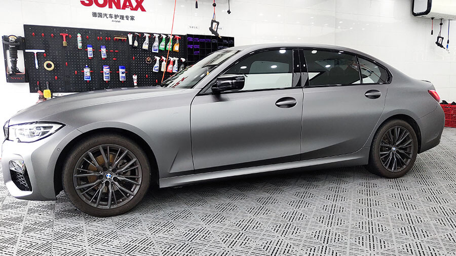 寶馬3系施工AX AMG山灰車身改色膜案例