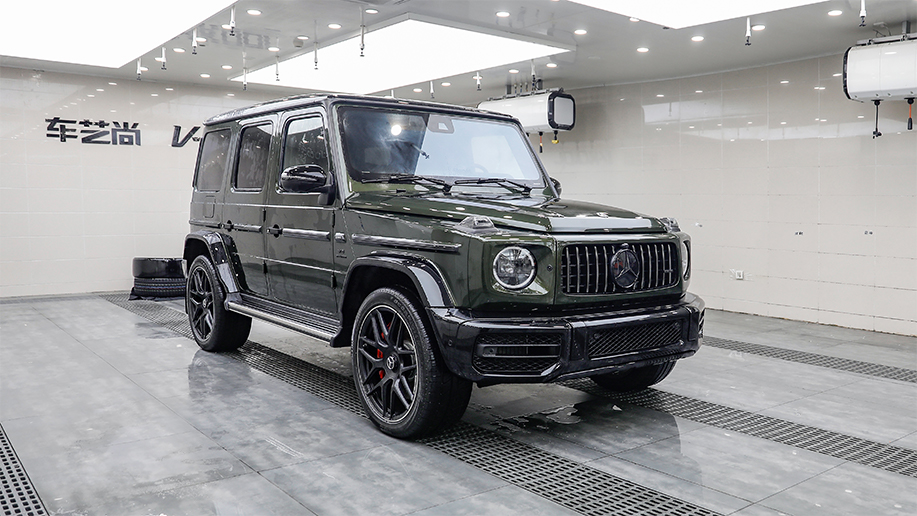 奔馳G63 軍綠色施工威固隱形車衣案例