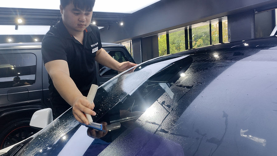 特斯拉modelY白色施工威固隔熱膜VK70+K35（圖4）