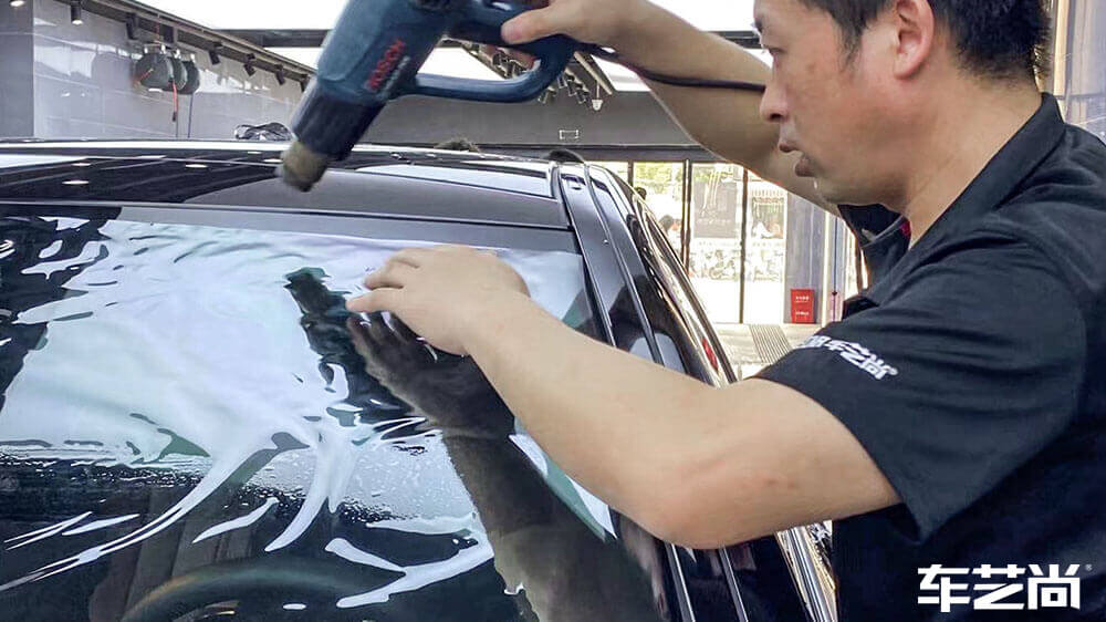 奔馳S350施工威固玻璃膜VK70+K35（圖3）