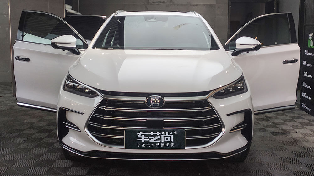 比亞迪唐白色施工威固隔熱膜VK70+KS15案例